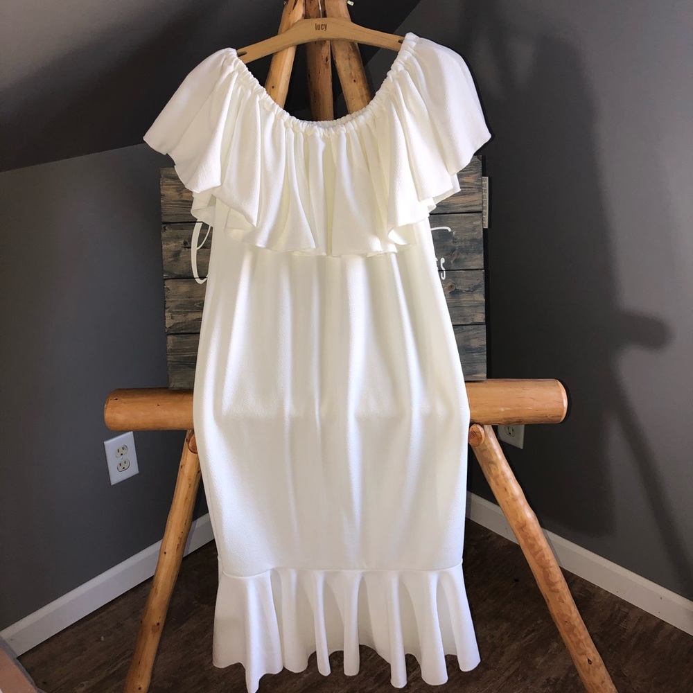 White CiCi dress from LuLaRoe